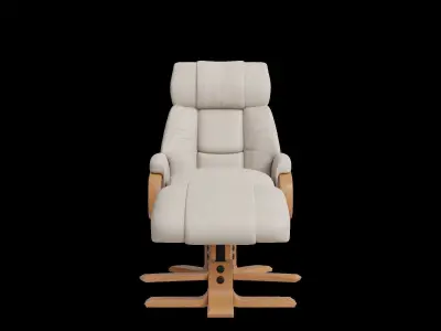 Nice Luxury Real Leather Recliner Chair Dimensions 3D model