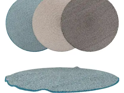 Round Rug Set 254 3D model