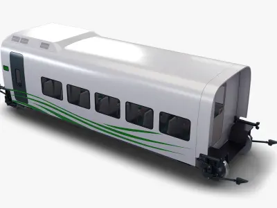 High Speed Railway Passenger Car v 2 3D model