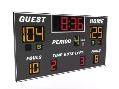 Scoreboard basketball 3D model