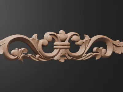 Flower Decarative Model for wood carving 3D print model