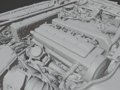 Audi 20V Turbo Engine - scan 3D model