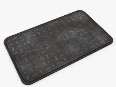 Sewer door 02 Free low-poly 3D model