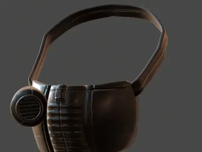 Gas mask helmet 3d model scifi Low-poly  Low-poly 3D model 82