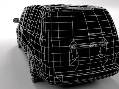 CHRYSLER VOYAGER LOWPOLY Low-poly 3D model