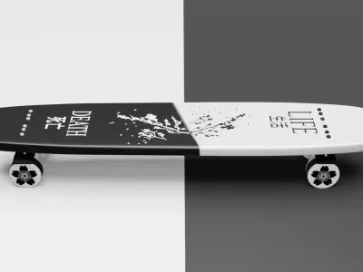 skateboard of peace Free low-poly 3D model