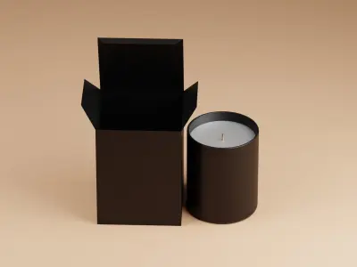 Candle with Box 3D model