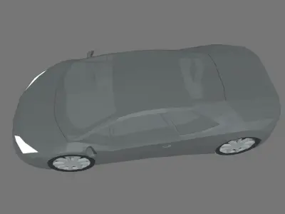 Low Poly Sport Car 01 Low-poly 3D model