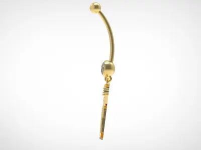 Angel Navel STL 3D piercing jewelry p0004 3D print model