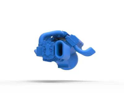 Engine V8 with Potvin Supercharger Scale 1 to 25 3D print model