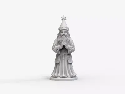 High-Detailed Santa Figurine - Christmas Sculpture 3D print model