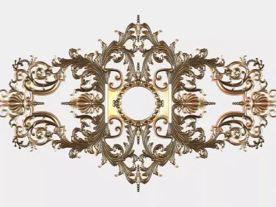 Carved decor for cnc 43 3D model