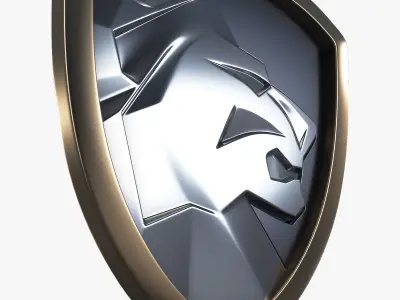 Lion Shield Insignia v 1 3D model
