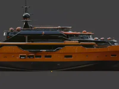 Halloween Edition Spooky Sport Yacht 3D Model 3D model