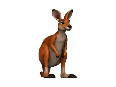 Kangaroo Low-poly 3D model