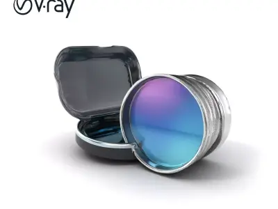 Interchangeable Lens Filter Compact Case Model Pack Low-poly 3D model