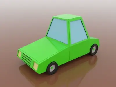 Cartoon Car Pack Low-poly 3D model