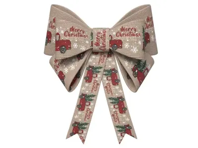 Christmas Bow Ribbon 03 Low-poly 3D model