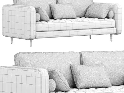 Dennes Sofa By Westelm 3D model