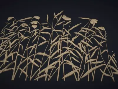 Botanical wall decor 3d Model 3D print model