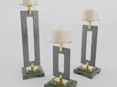 Trio Candleholders 3D model