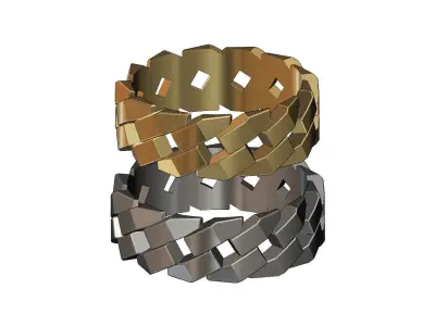 Geometric chain link band US size 5to13 3D print model