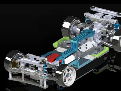 All new Tamiya TT01 RWD drift conversion kit stage 2 3D print model