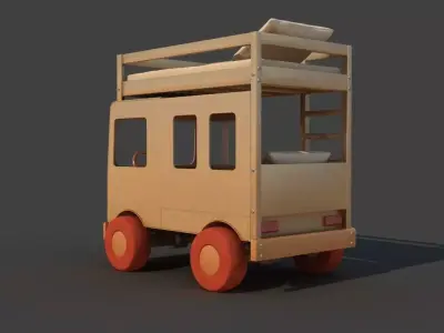 Two Tier Car Bed 3D model
