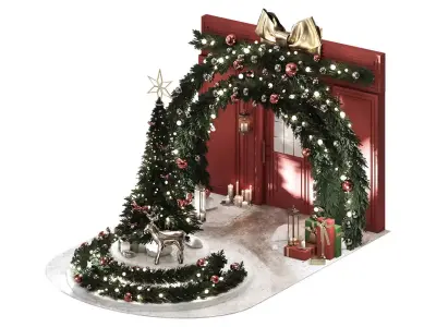 Festive entrance decoration 3D model