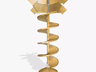 Modern Wooden Bookcase 3D model
