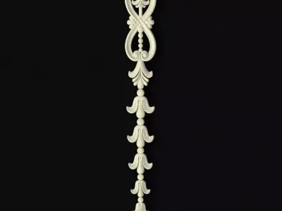 Central decor ornament for furniture 3D model 368