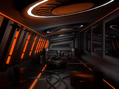 Sci Fi Corridor Free 3D model 3