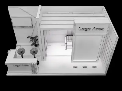 Booth Exhibition Stand a251b 3D model