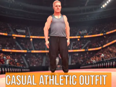 Casual Athletic Outfit model pack Low-poly 3D model