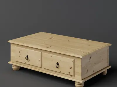 Coffee Table Low-poly 3D model shop