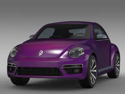 VW Beetle Pink Edition Concept 2015 3D model