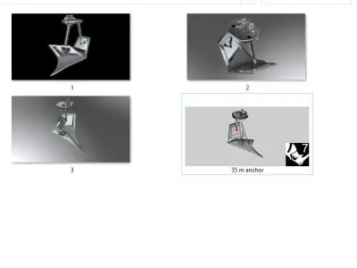 ANCHOR AND WINDLASS FOR MEGAYACHT 3D model