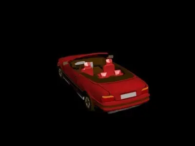 red car Free 3D model
