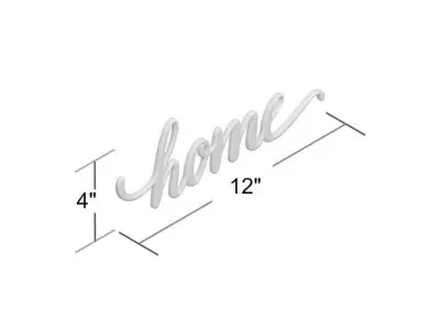 Home Script Cut Sign Wall Decor Free 3D model