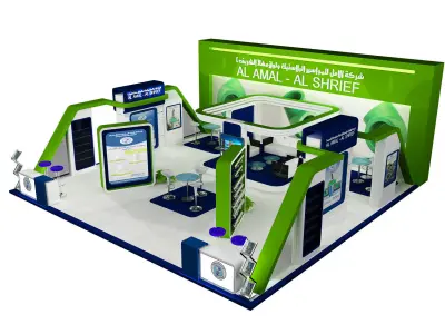 Booth Exhibition Stand a393 3D model