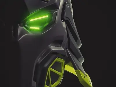 Cyber Samurai - cosplay helmet - DIGITAL FILE FOR 3D-PRINTING 3D print model