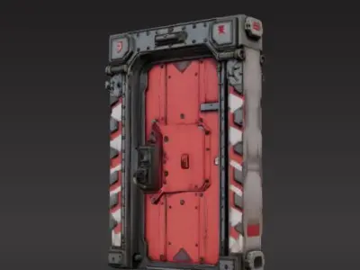  futuristic sci-fi door  3D print model