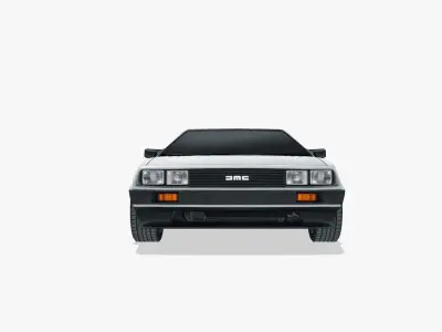 DeLorean DMC 12 1981 Low-poly 3D model