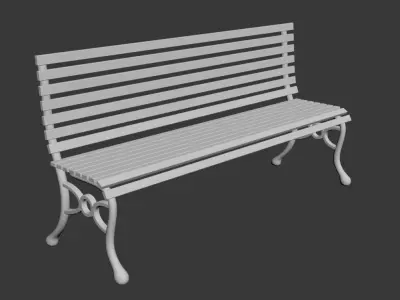 Park Chair Free low-poly 3D model