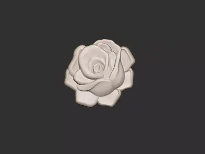 Rose bas relief 3D print model purchase