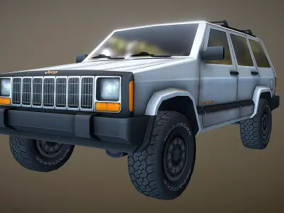 Low poly Jeep Cherokee Low-poly 3D model