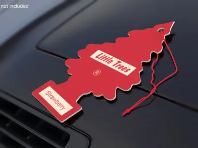 Little Trees Car Freshener Strawberry Scent 3D model