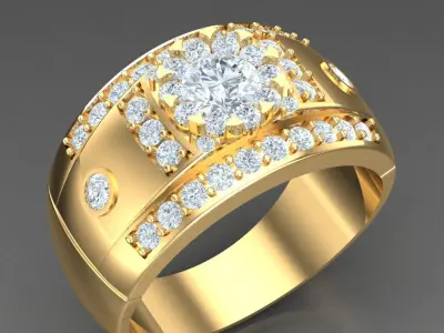 Luxury Men Rings Designs 6MR018 3D print model