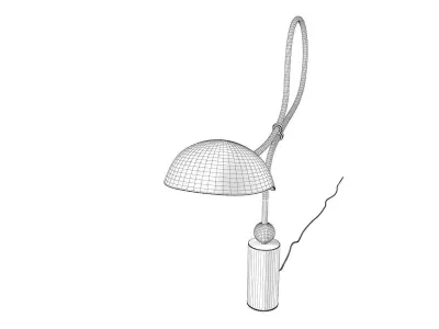 Curved Neck Table Lamp Free 3D model
