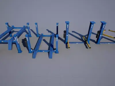 Car Lift Low-poly 3D model from CGTrader